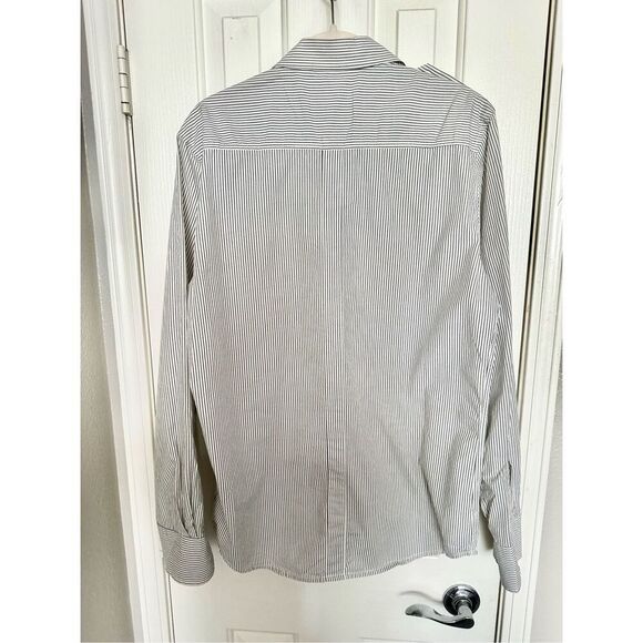 Vintage Y2K style - Pro Jek Raw men’s button-down shirt white and light gray str - Picture 7 of 12